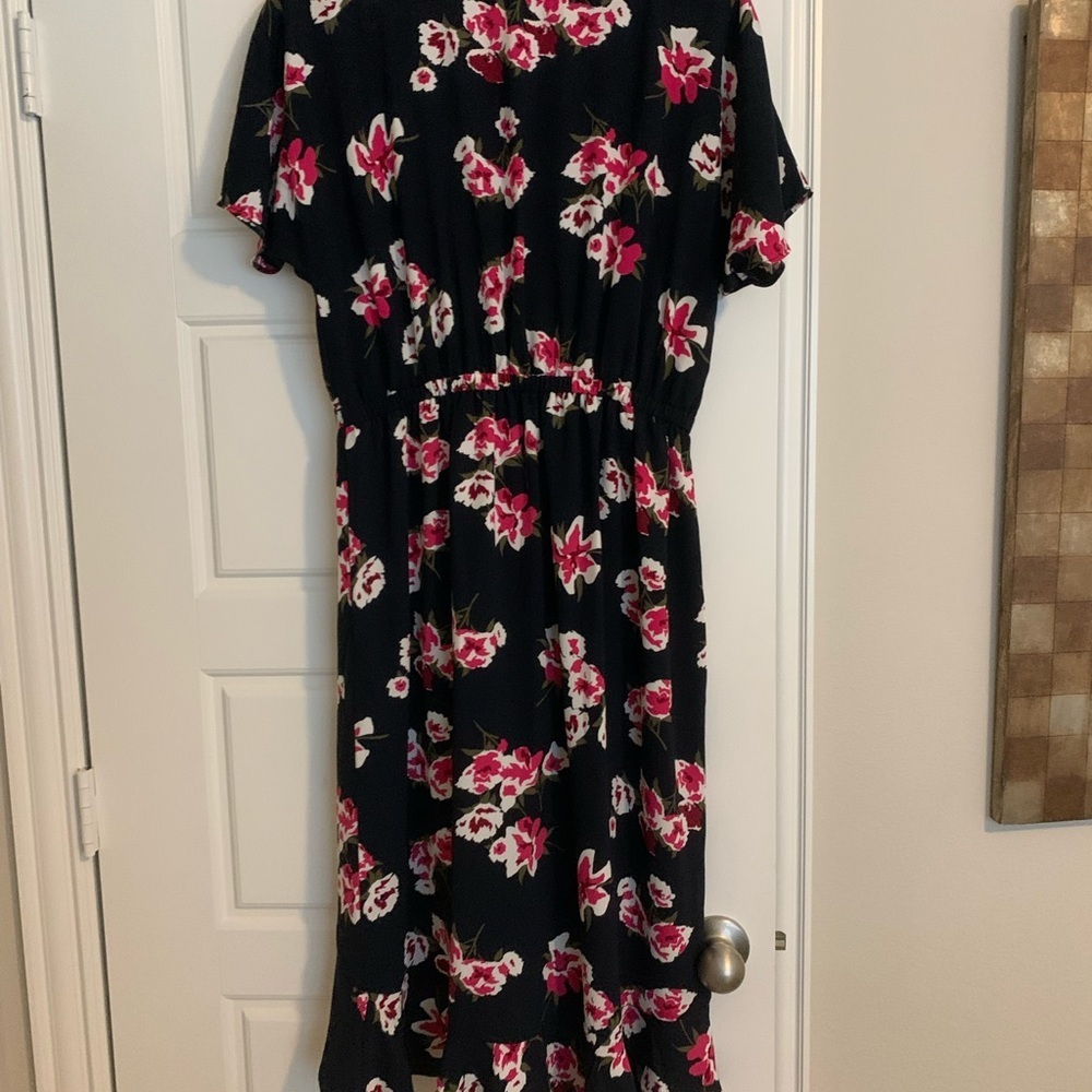 J. Crew Factory V-Neck Floral High Low Dress - Picture 7 of 8
